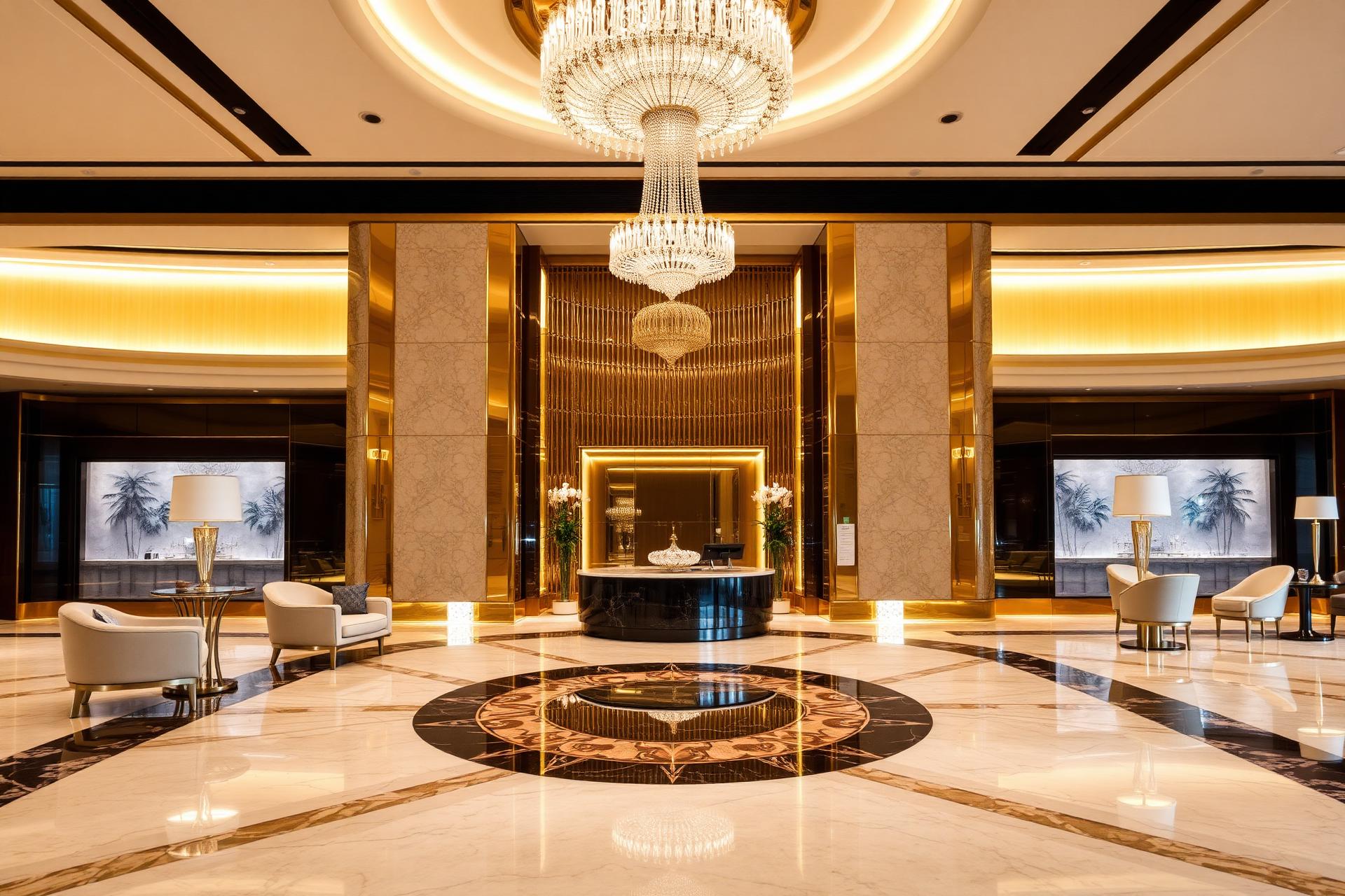 Luxury Dubai hotel lobby